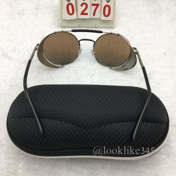 Blue Fashion Retro Vintage Sunglasses - Picture 3 of 4